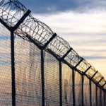 Barbed wire at the U.S. border.